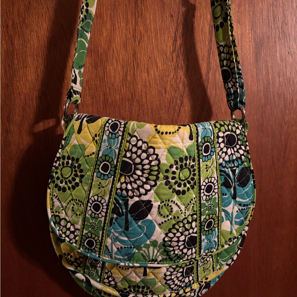 Floral Green and Blue Women's Bag